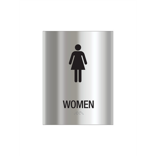 6" x 8" Aluminum ADA Women Restroom Sign - GENNEX®